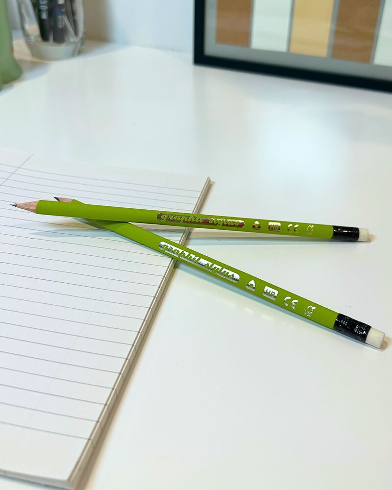 Blyant Graphit Stylus soft grip limegrøn 12 stk