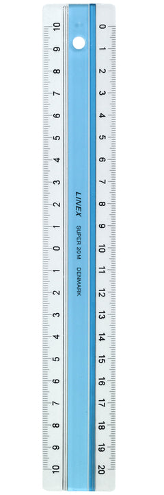 Lineal Linex super 20 cm lyseblå