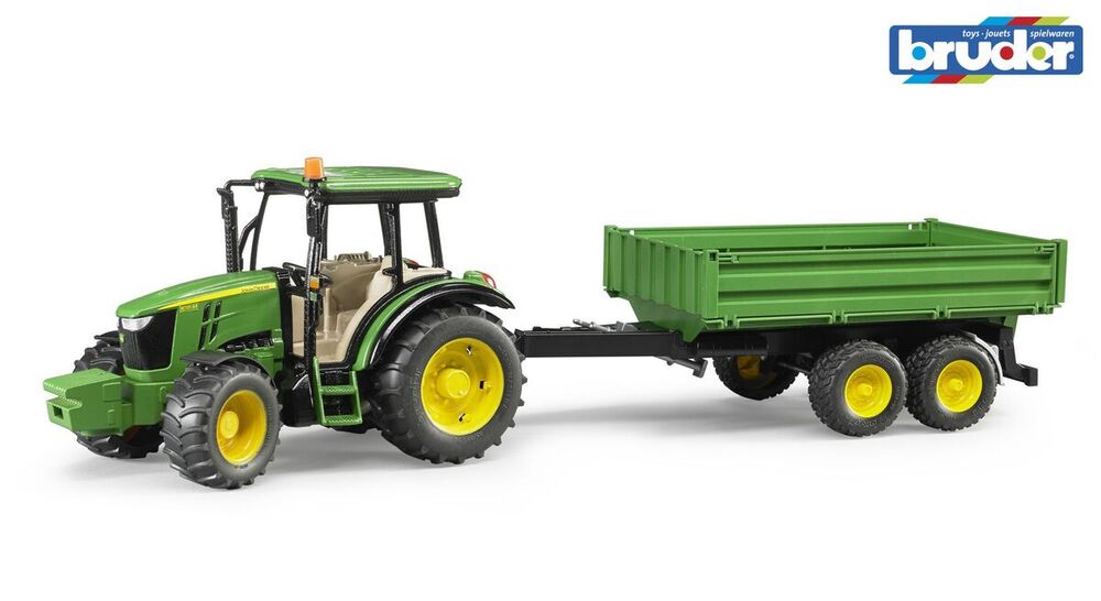 Traktor Bruder John Deere 5515M med tipvogn