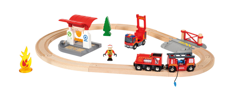 BRIO 33815 Togsæt med brandmandstema
