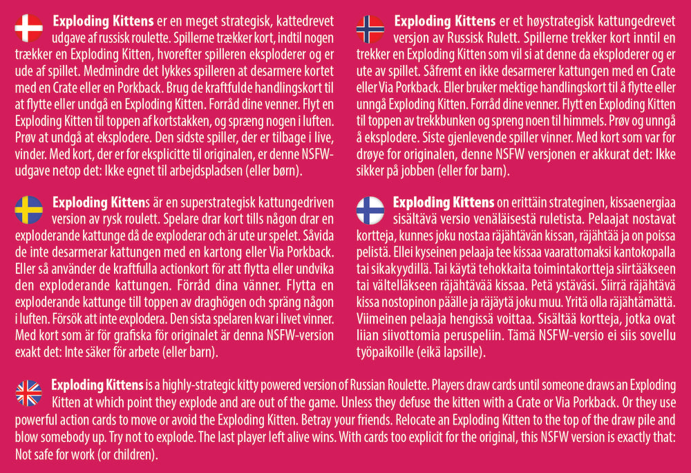 Exploding Kittens Nordic NSFW Ed. (Pink)