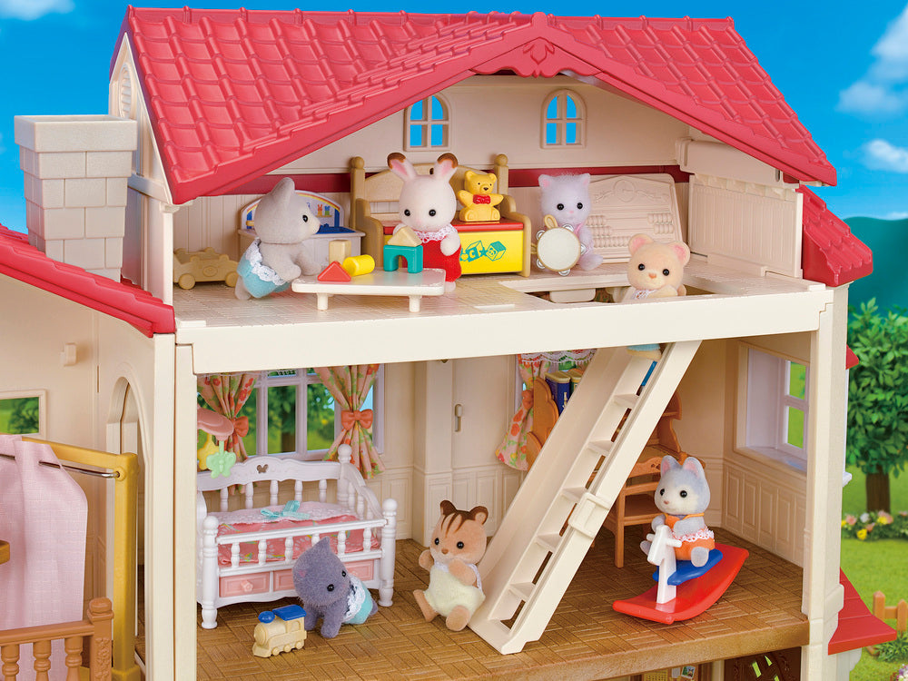 Sylvanian Families Byhus med Lys - med hemmeligt loftsrum