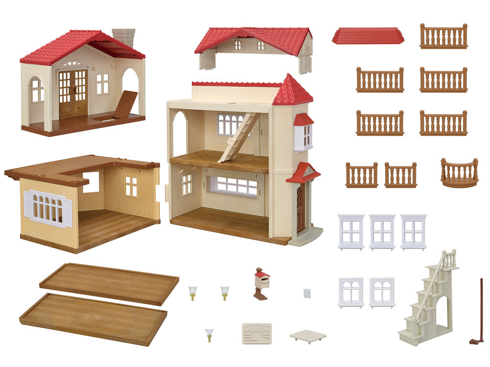 Sylvanian Families Byhus med Lys - med hemmeligt loftsrum