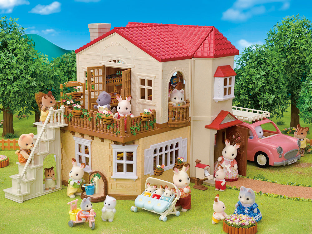 Sylvanian Families Byhus med Lys - med hemmeligt loftsrum