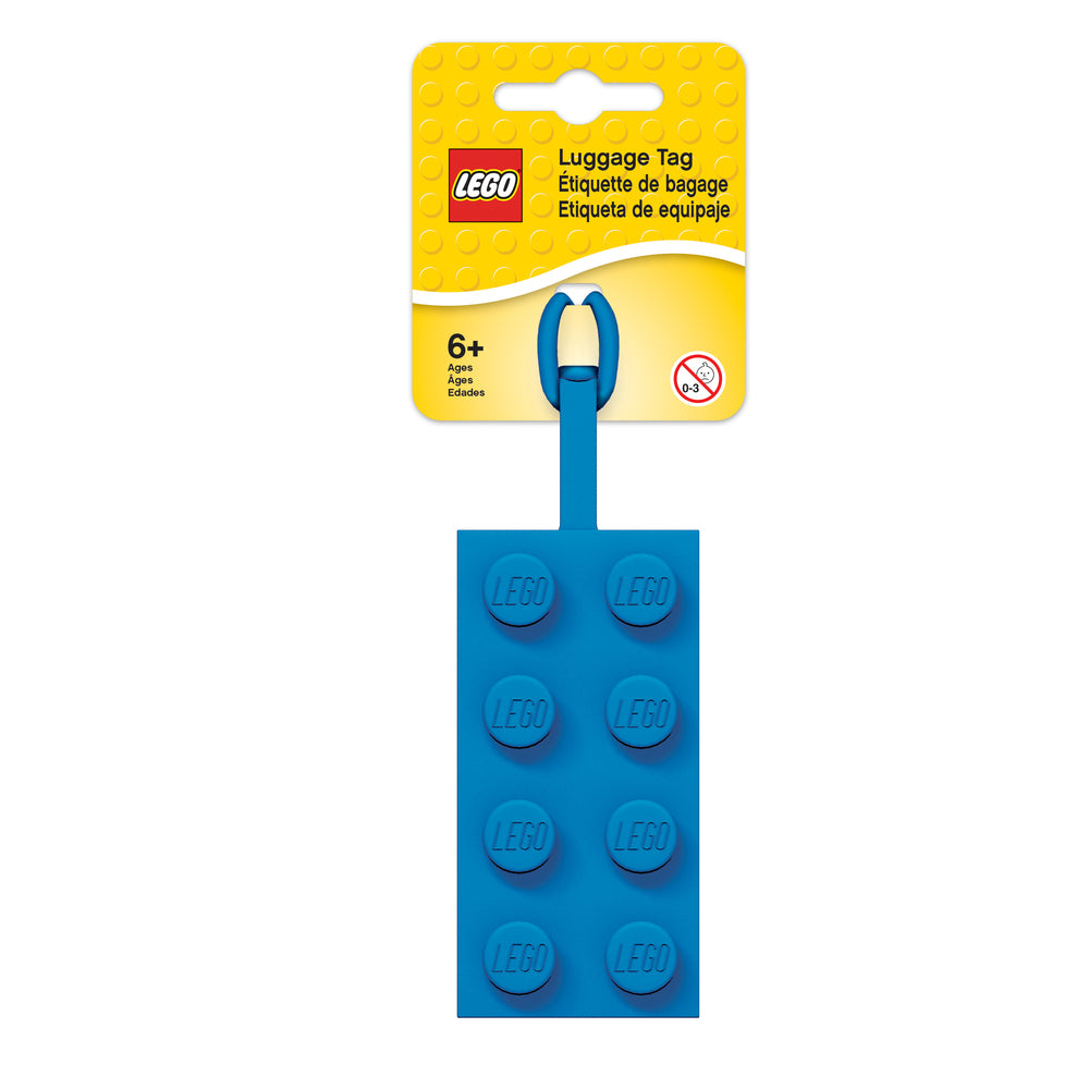 LEGO taskemærke, blå klods