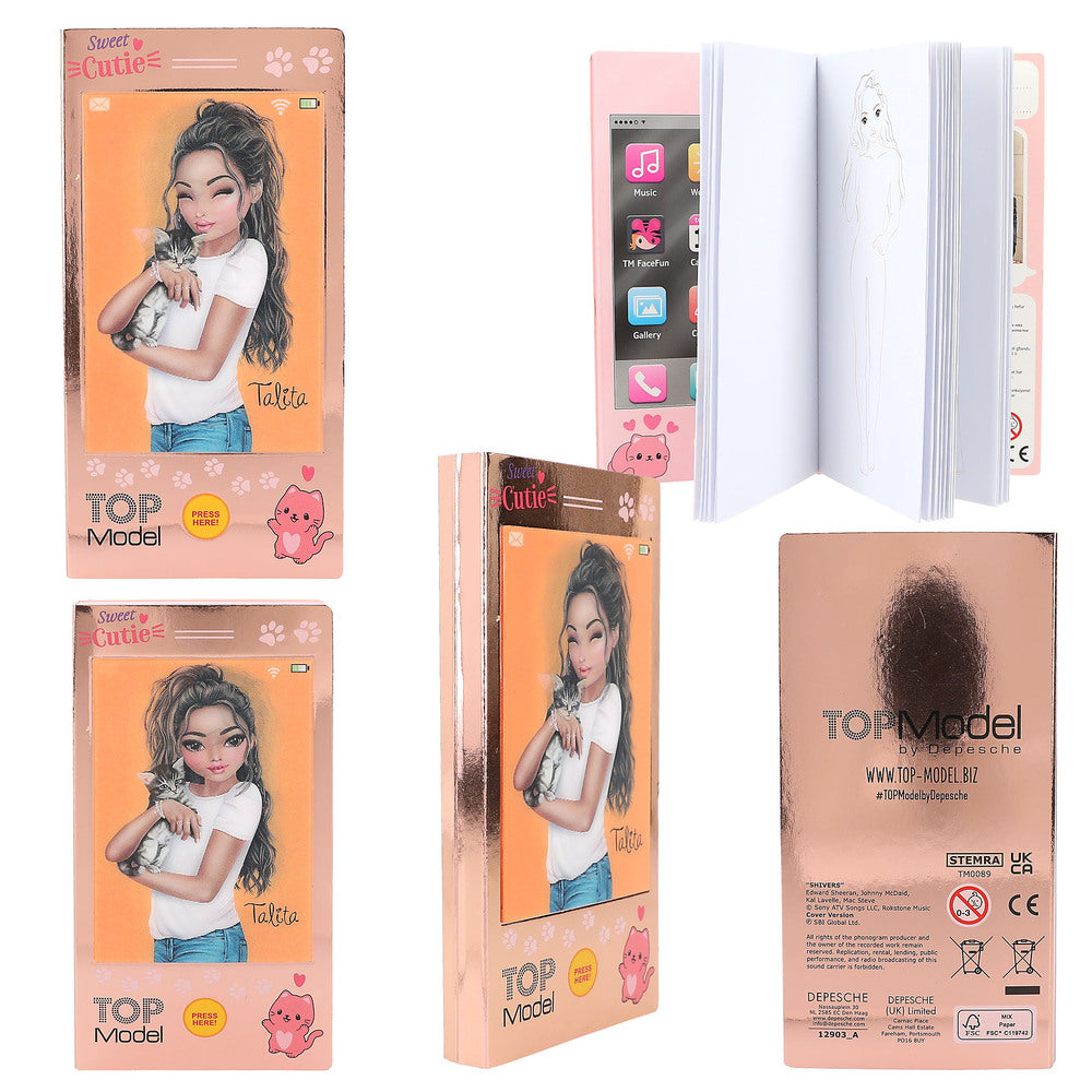 TOPModel Minimobil Malebog m/musik asst