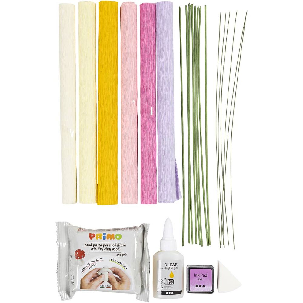 DIY Kit Crepepapir blomster
