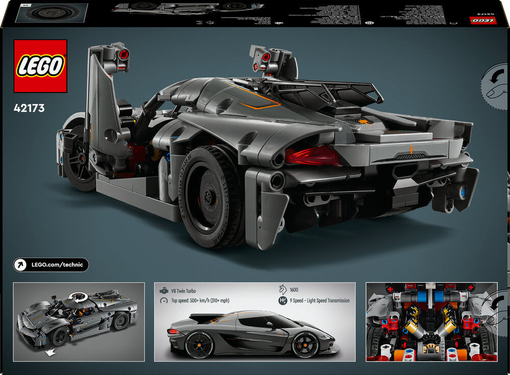 42173 LEGO Technic Koenigsegg Jesko Absolut-hyperbil – grå