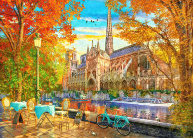 Puslespil Notre Dame In Autumn 1000 brikker