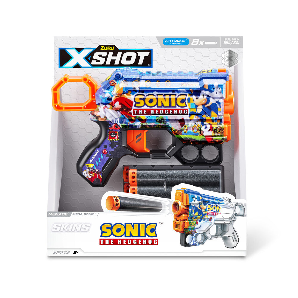 Xshot Skins Sonic Menace med 8 darts ass