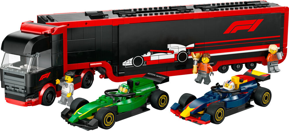 60445 LEGO City F1®-lastbil med RB20 og AMR24 F1®-biler