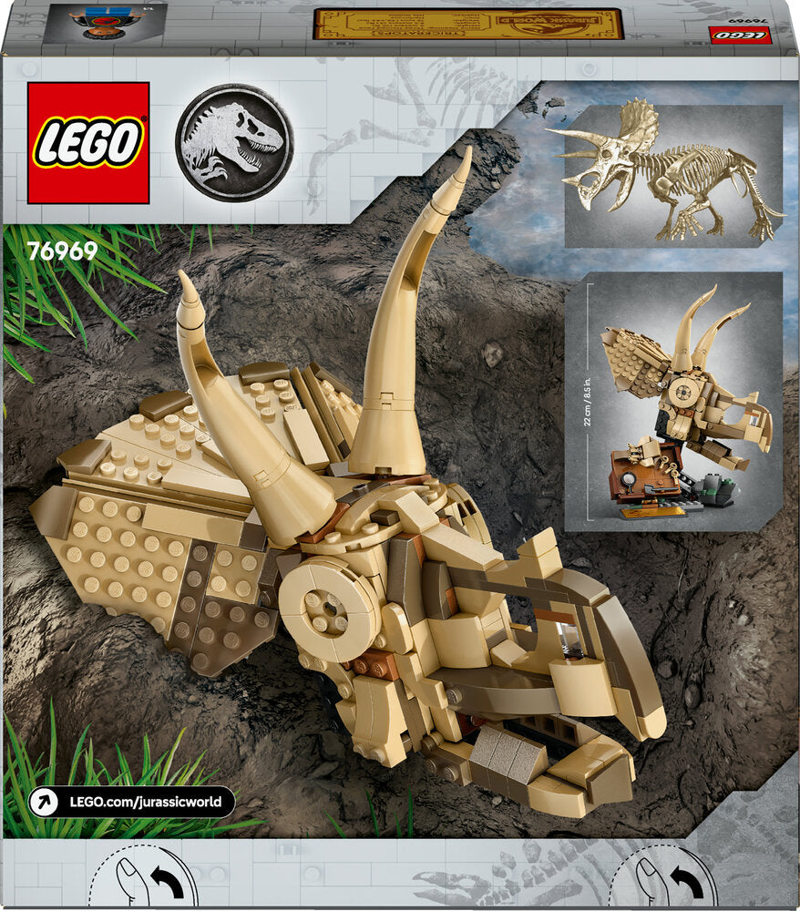 76969 LEGO Jurassic World Dinosaurfossiler: Triceratops-kranium