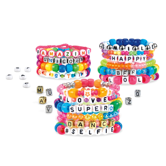 SHIMMER N SPARKLE ABC FASHION BEAD BRACELETS