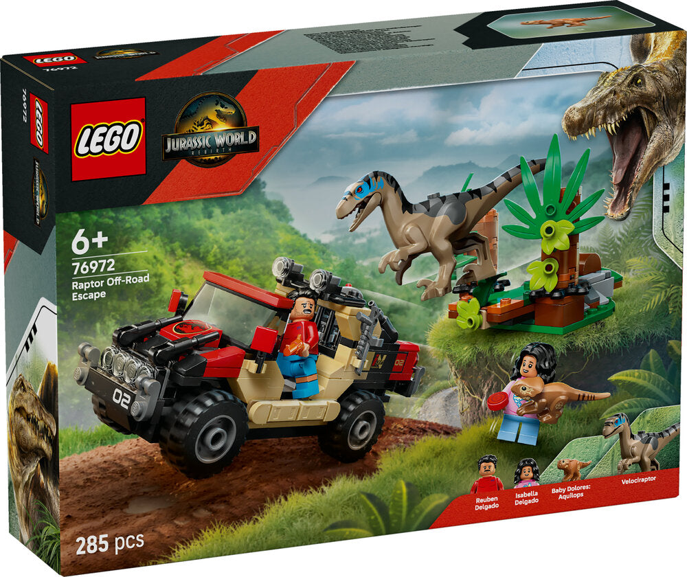 76972 LEGO Jurassic World Offroad-flugt fra raptor