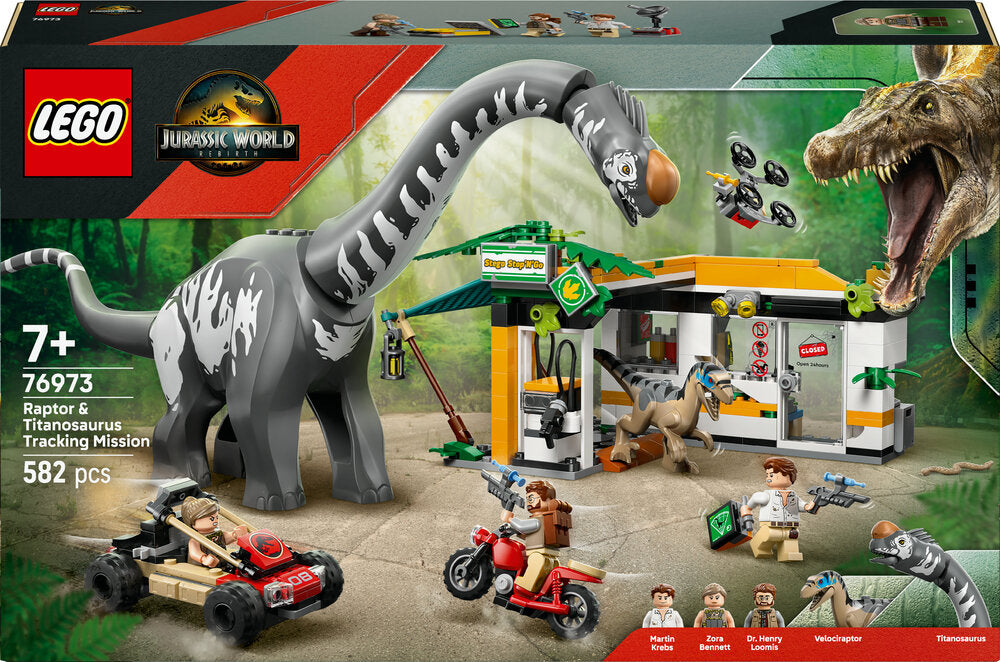 76973 LEGO Jurassic World Sporingsmission: Raptor og titanosaurus