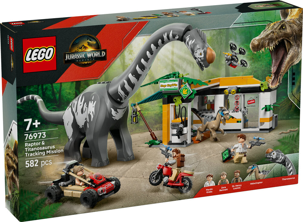 76973 LEGO Jurassic World Sporingsmission: Raptor og titanosaurus
