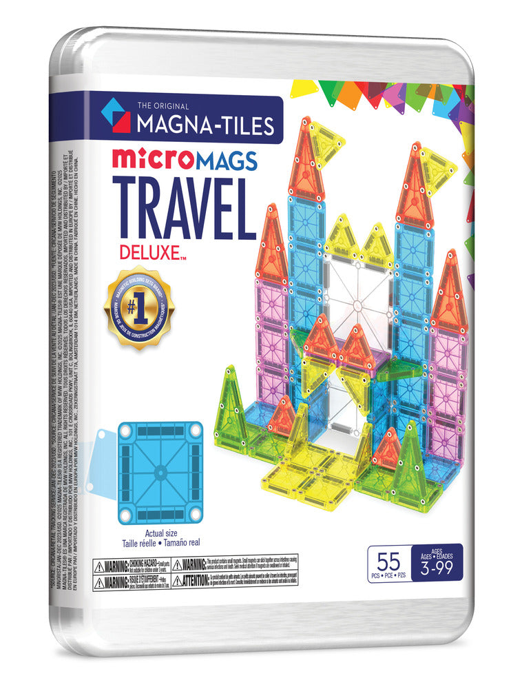 MAGNA-TILES® microMAGS Deluxe rejsesæt i æske, 55 dele