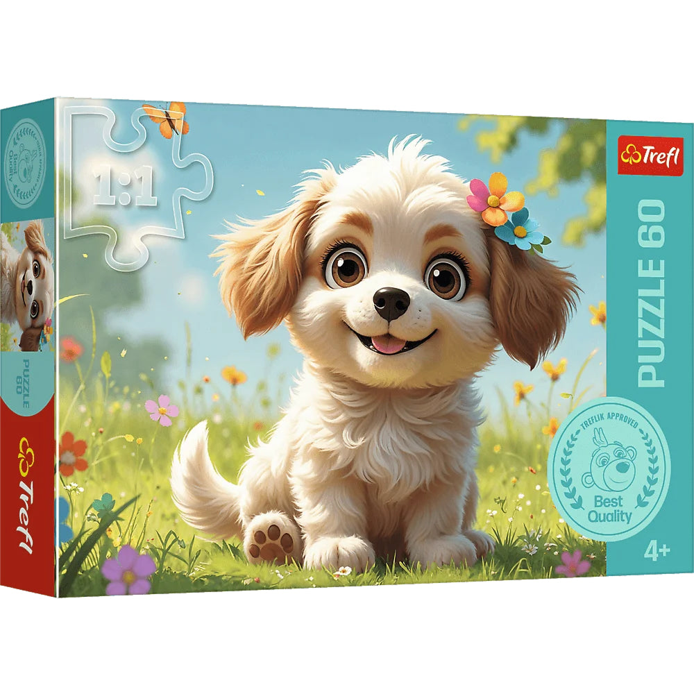 Puslespil To be a puppy 60 brikker