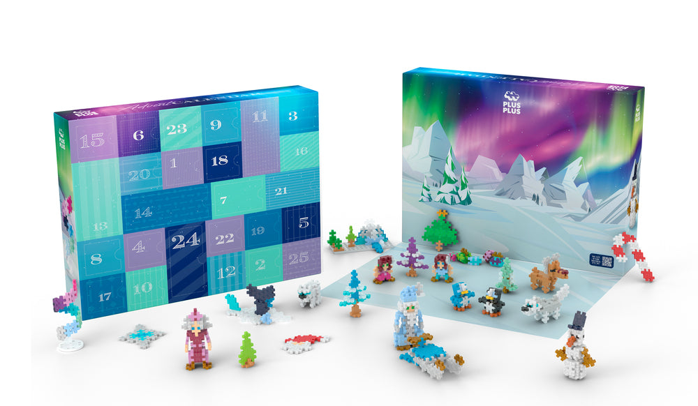 Plus-Plus julekalender - Santa's Northern Lights Adventure