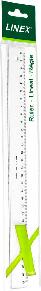 Lineal Linex klar plast 30cm 1030m
