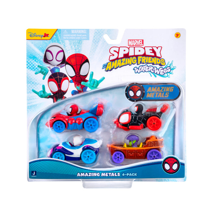 SPIDEY AMAZING METALS CAR 4 pak
