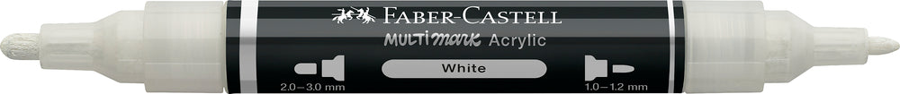 Multimarker Akryl Faber Castell SP 101 White m. 2 spids