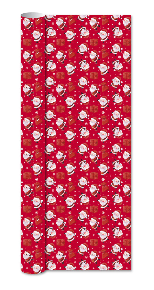 Gavepapir Rød M/Julemand Pakker 3 M X 70 Cm