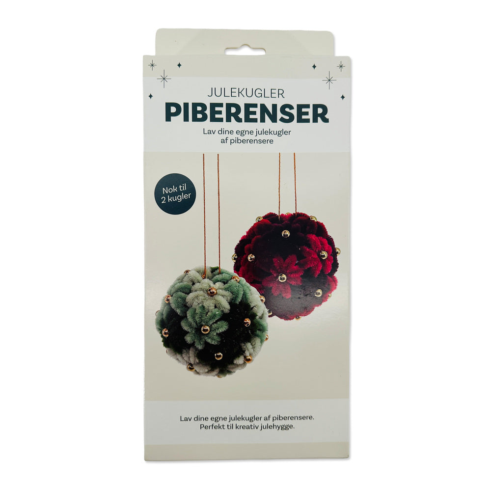 Piberenser Julekugler Rød Og Grønne 2 Stk