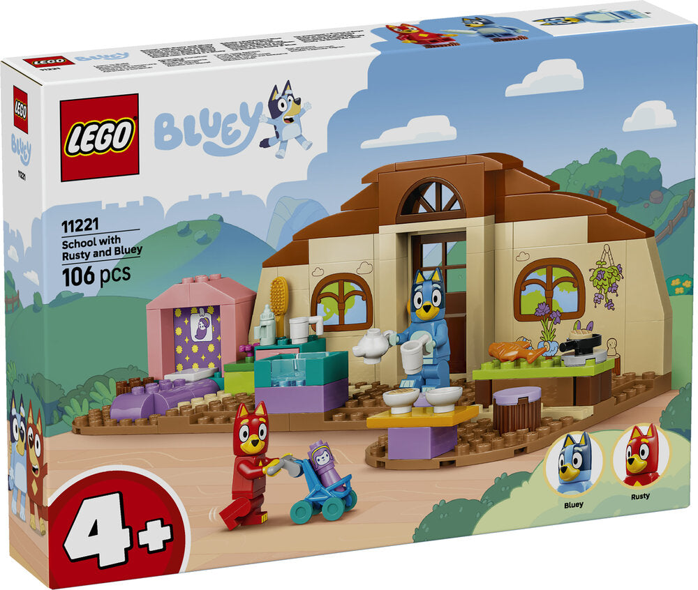 LEGO Bluey 11221 Skole med Rusty og Bluey