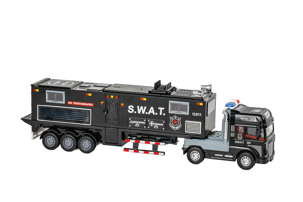Die-cast S.W.A.T truck anhænger, lys og lyd