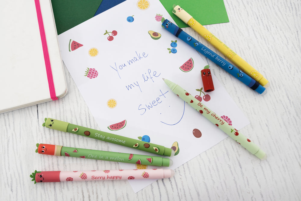 Viskepen Eberhard Faber Gel Roller Fruity Erase It Raspberry