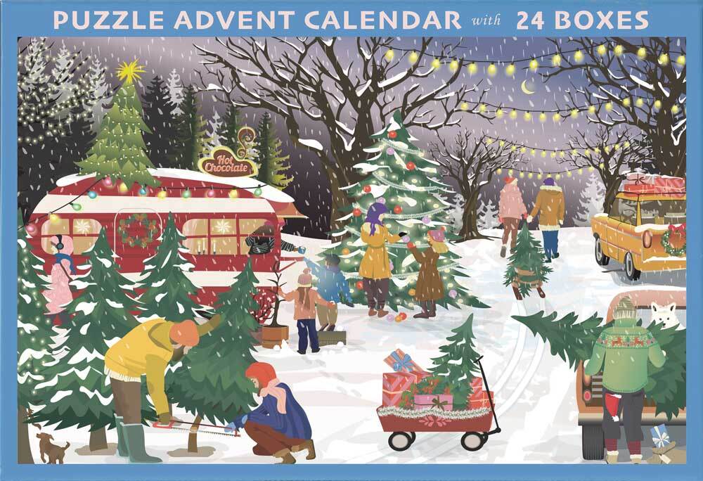 Julekalender Christmas Tree & Snowflakes 1000 brikker