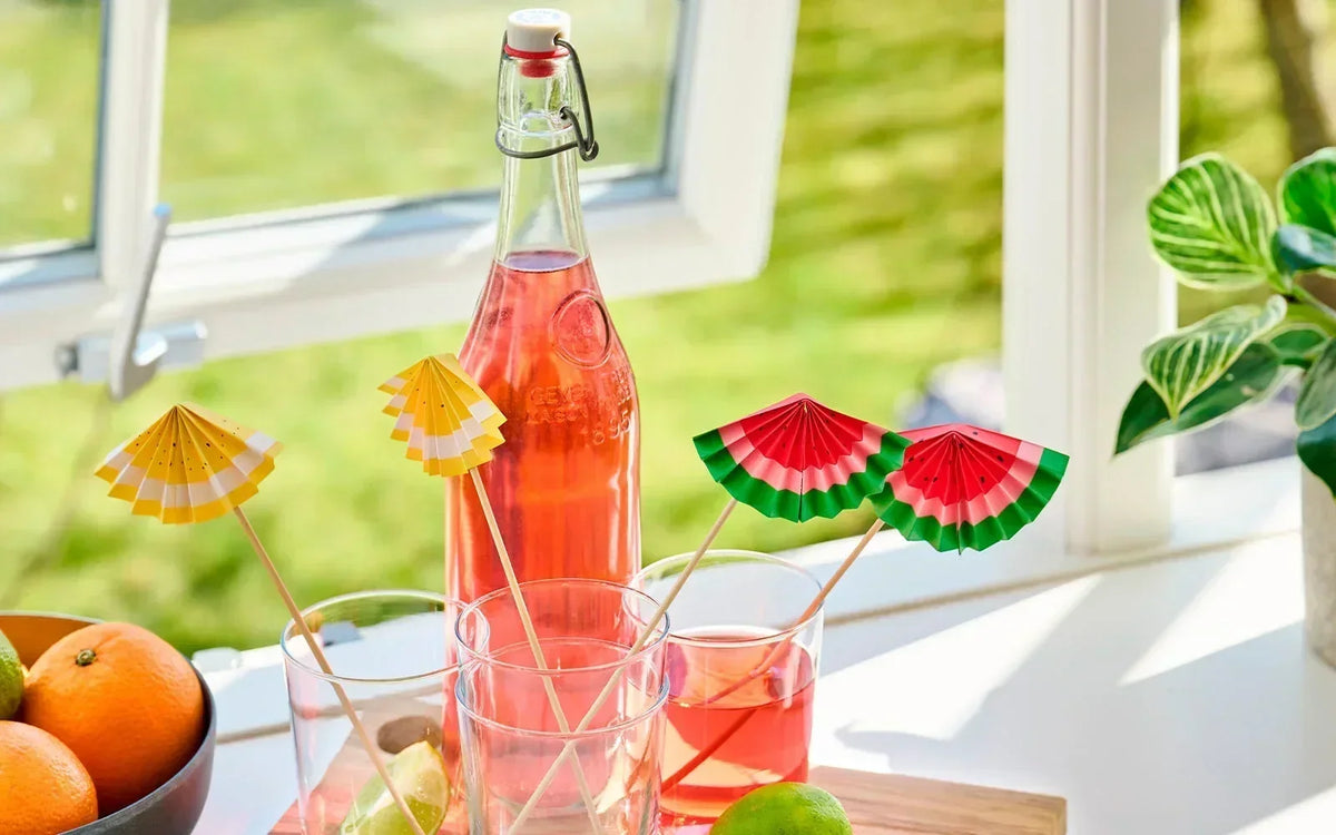 Sommerligt pynt til glas