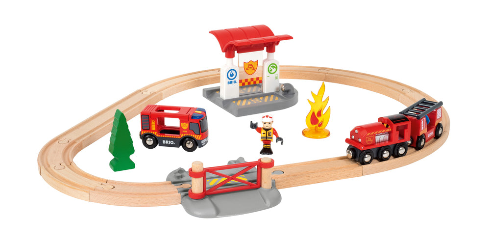 BRIO 33815 Togsæt med brandmandstema