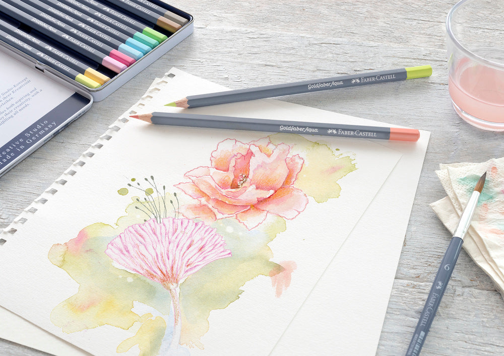 Akvarel farveblyant Faber-Castell 12 ass pastelfarver 3,3 mm