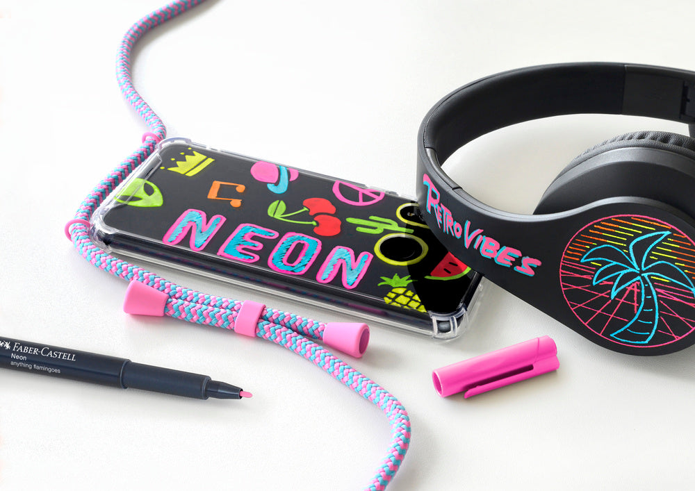 Marker neon Faber-Castell til sten glas plastik
