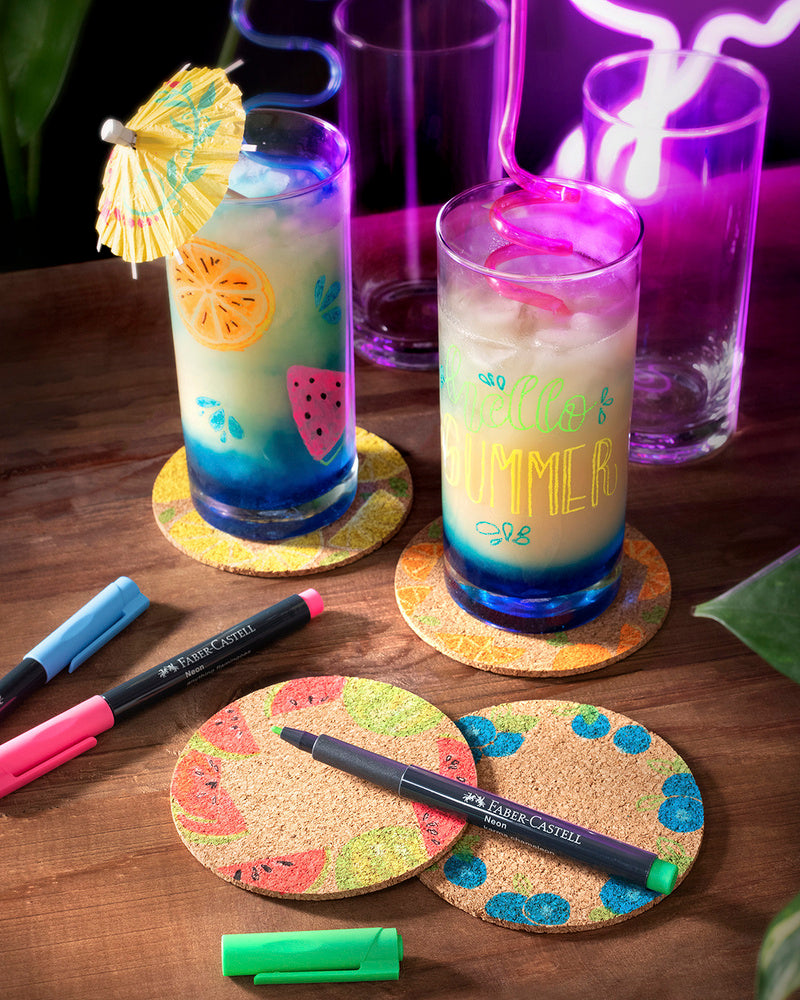 Marker neon Faber-Castell til sten glas plastik