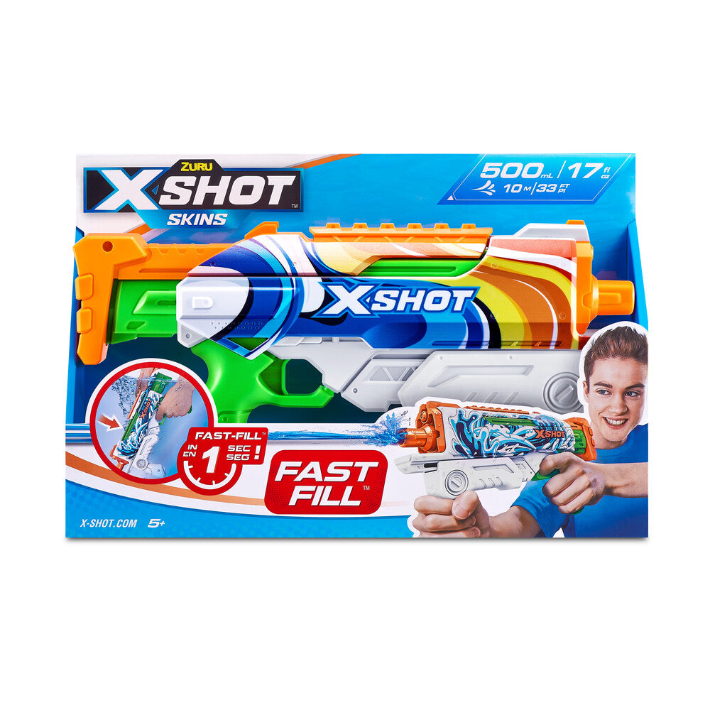 Xshot Fast-Fill Skins Hyperload Water Blaster asst