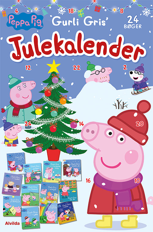 Gurli Gris julekalender med 24 små bøger