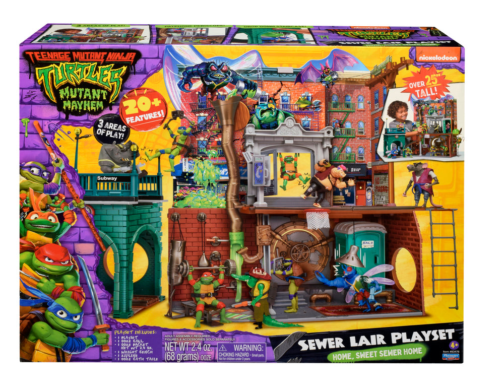 Turtles Mutant Mayhem Large Playset Sewer Lair Dlx