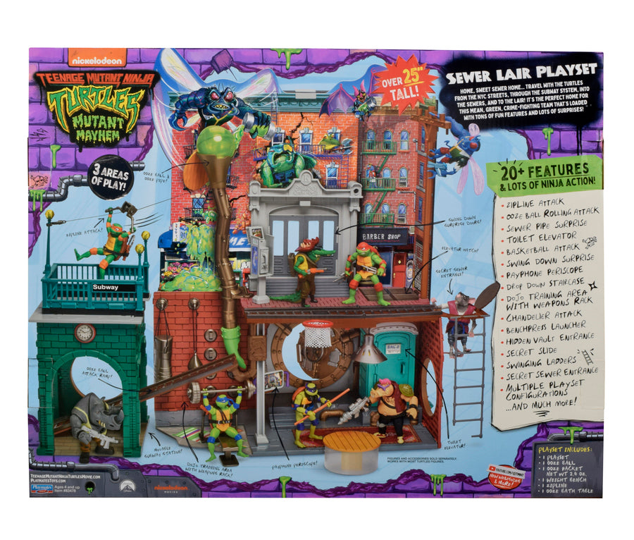 Turtles Mutant Mayhem Large Playset Sewer Lair Dlx