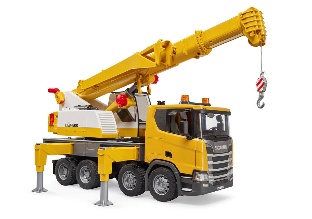 Mobilkran Bruder Scania Super 560R Liebherr inkl. lys/lyd