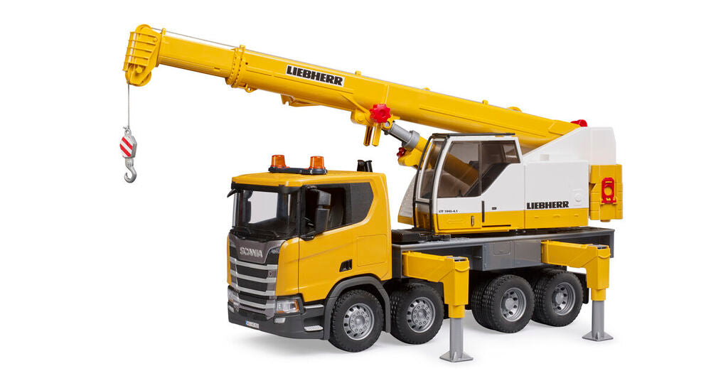Mobilkran Bruder Scania Super 560R Liebherr inkl. lys/lyd