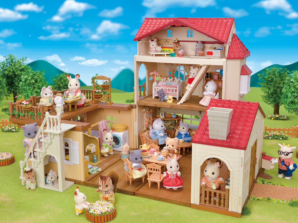 Sylvanian Families Byhus med Lys - med hemmeligt loftsrum