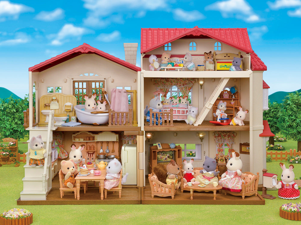 Sylvanian Families Byhus med Lys - med hemmeligt loftsrum