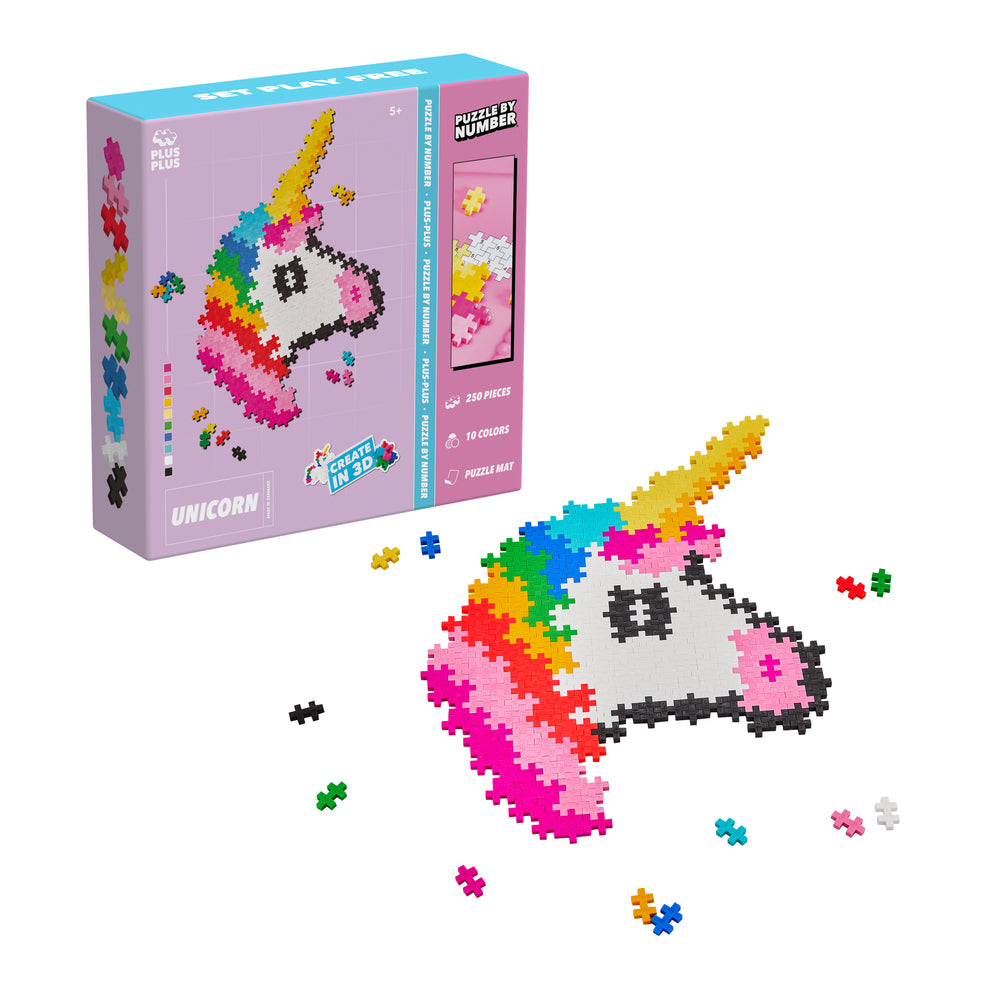Plus-Plus Puzzle By Number Unicorn 250pcs