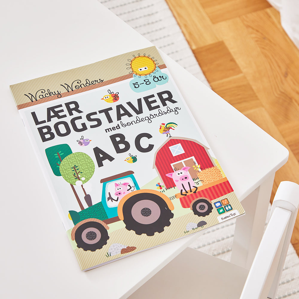 Aktivitetsbog Lær Bogstaver med Wacky Wonders  Bondegårdsdyr - ABC