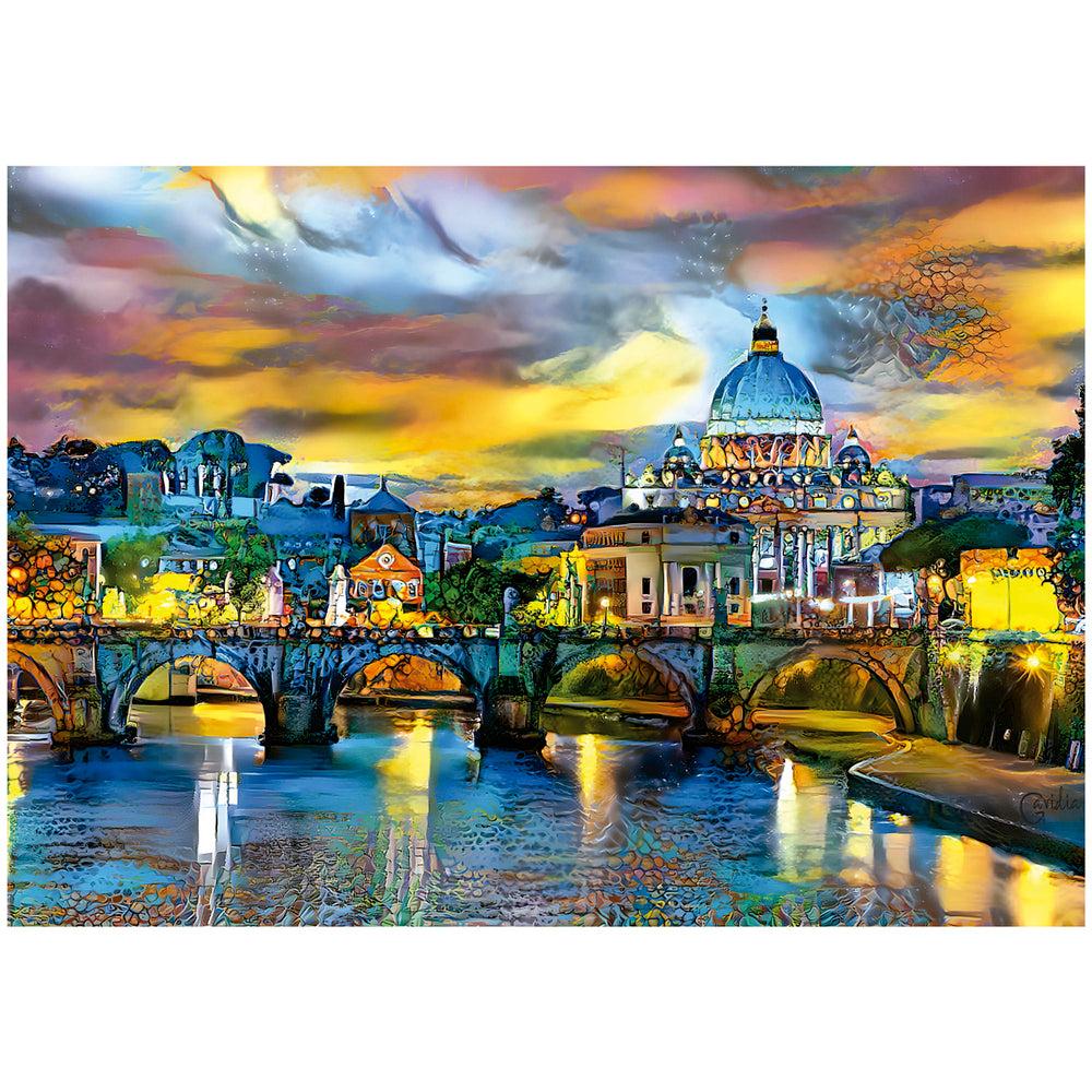 Puslespil Peters Basilica & Angelo Bridge 1500 Brikker