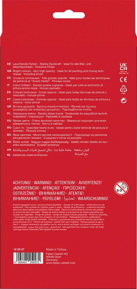 Farvelade med 21 forskellige farver og 1 pensel