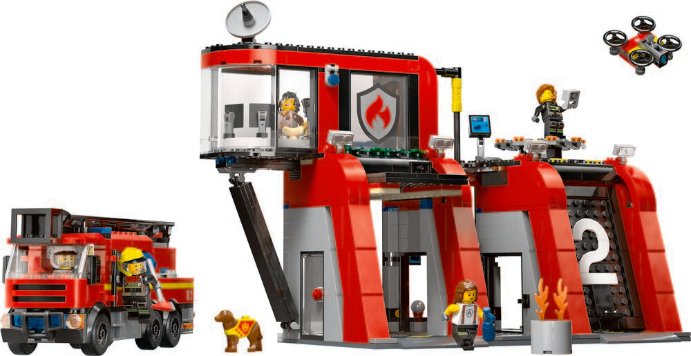 60414 LEGO City Fire Brandstation med brandbil